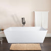 Solid Surface Resin Stone Flatbottom Freestanding Bathtub BS14