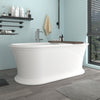 Solid Surface Resin Stone Flatbottom Freestanding Bathtub BS16