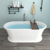 Solid Surface Resin Stone Flatbottom Freestanding Bathtub BS16