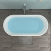 Solid Surface Resin Stone Flatbottom Freestanding Bathtub BS16