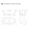 Solid Surface Resin Stone Flatbottom Freestanding Bathtub BS16