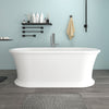 Solid Surface Resin Stone Flatbottom Freestanding Bathtub BS16