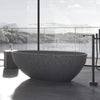 Solid Surface Resin Stone Flatbottom Freestanding Bathtub BS17