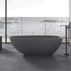 Solid Surface Resin Stone Flatbottom Freestanding Bathtub BS17