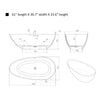 Solid Surface Resin Stone Flatbottom Freestanding Bathtub BS17