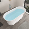 Freestanding Oval Soaking Stone Resin Bathtub with Overflow and Pop Up Drain BS19