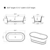 Freestanding Oval Soaking Stone Resin Bathtub with Overflow and Pop Up Drain BS19