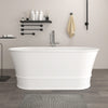 Freestanding Oval Soaking Stone Resin Bathtub with Overflow and Pop Up Drain BS19