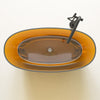 Freestanding Oval Soaking Stone Resin Bathtub with Pop Up Drain BS21