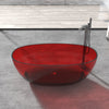 Freestanding Oval Soaking Stone Resin Bathtub with Pop Up Drain BS21