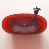 Freestanding Oval Soaking Stone Resin Bathtub with Pop Up Drain BS21