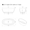 Freestanding Oval Soaking Stone Resin Bathtub with Pop Up Drain BS21