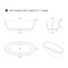 Freestanding Oval Soaking Stone Resin Bathtub with Pop Up Drain BS21