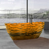 Freestanding Oval Soaking Stone Resin Bathtub with Pop Up Drain BS22