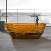 Freestanding Oval Soaking Stone Resin Bathtub with Pop Up Drain BS22