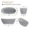 Freestanding Oval Soaking Stone Resin Bathtub with Pop Up Drain BS22