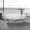 Freestanding Oval Soaking Stone Resin Bathtub with Pop Up Drain BS22