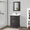 Bath Vanity with Engineered Marble Top with Basin and Mirror CVA