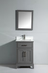 Bath Vanity with Engineered Marble Top with Basin and Mirror CVA