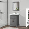 Bath Vanity with Engineered Marble Top with Basin and Mirror CVA