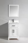 Bath Vanity with Engineered Marble Top with Basin and Mirror CVA