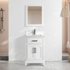 Bath Vanity with Engineered Marble Top with Basin and Mirror CVA