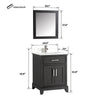 Bath Vanity with Engineered Marble Top with Basin and Mirror CVA