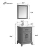 Bath Vanity with Engineered Marble Top with Basin and Mirror CVA