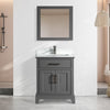 Bath Vanity with Engineered Marble Top with Basin and Mirror CVA