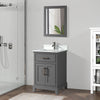 Bath Vanity with Engineered Marble Top with Basin and Mirror CVA