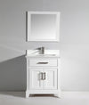 Bath Vanity with Engineered Marble Top with Basin and Mirror CVA