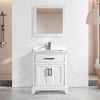 Bath Vanity with Engineered Marble Top with Basin and Mirror CVA