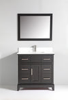 Bath Vanity with Engineered Marble Top with Basin and Mirror CVA