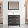 Bath Vanity with Engineered Marble Top with Basin and Mirror CVA