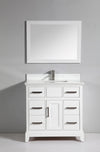 Bath Vanity with Engineered Marble Top with Basin and Mirror CVA