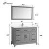 Bath Vanity with Engineered Marble Top with Basin and Mirror CVA