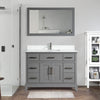 Bath Vanity with Engineered Marble Top with Basin and Mirror CVA