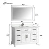 Bath Vanity with Engineered Marble Top with Basin and Mirror CVA