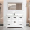 Bath Vanity with Engineered Marble Top with Basin and Mirror CVA