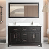 Bath Vanity with Engineered Marble Top with Basin and Mirror CVA DB