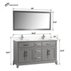 Bath Vanity with Engineered Marble Top with Basin and Mirror CVA DB