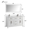 Bath Vanity with Engineered Marble Top with Basin and Mirror CVA DB