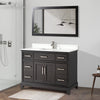 Bath Vanity with Engineered Marble Top with Basin and Mirror CVA