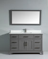 Bath Vanity with Engineered Marble Top with Basin and Mirror CVA