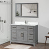 Bath Vanity with Engineered Marble Top with Basin and Mirror CVA