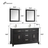 Bath Vanity with Engineered Marble Top with Basin and Mirror CVA DB