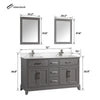 Bath Vanity with Engineered Marble Top with Basin and Mirror CVA DB