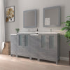 Bathroom Vanity with Ceramic Top and Mirror CVB24