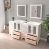 Bathroom Vanity with Ceramic Top and Mirror CVB24