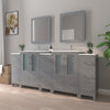 Bathroom Vanity with Ceramic Top and Mirror CVB24